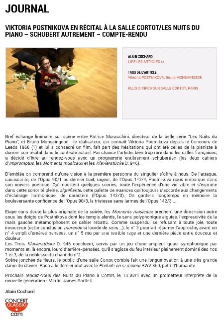 Article Viktoria Postnikova - A. Cochard
